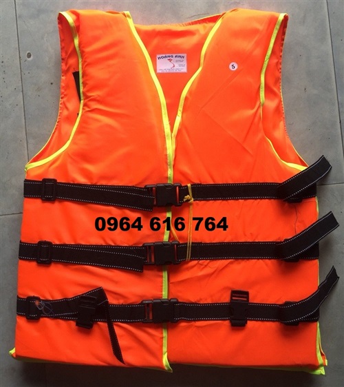 Áo phao bơi người lớn số 5 loại 3 đai có còi